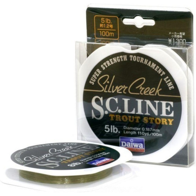 Монолеска DAIWA Silver Creek S.C. Line 4 Lb (0.164мм) - 100м 4960652412063